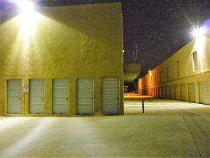 Self storage facility security lighting at Guardian Storage Fullerton