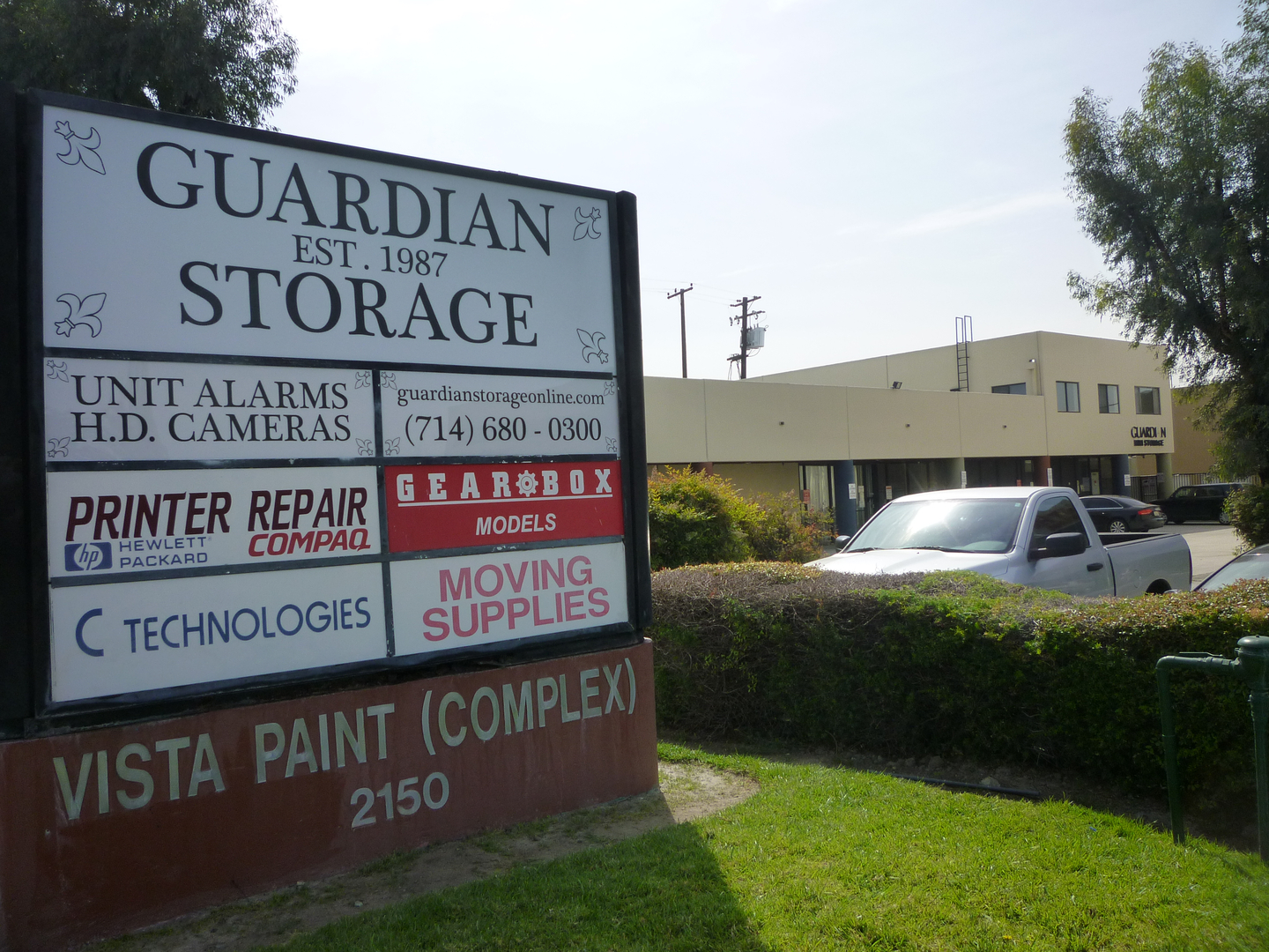 Guardian Storage self storage facility in Fullerton near Anaheim CA